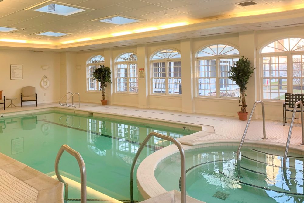 Our heated salt water pool offers the convenience of year round access with aqua size classes and open swim.  
